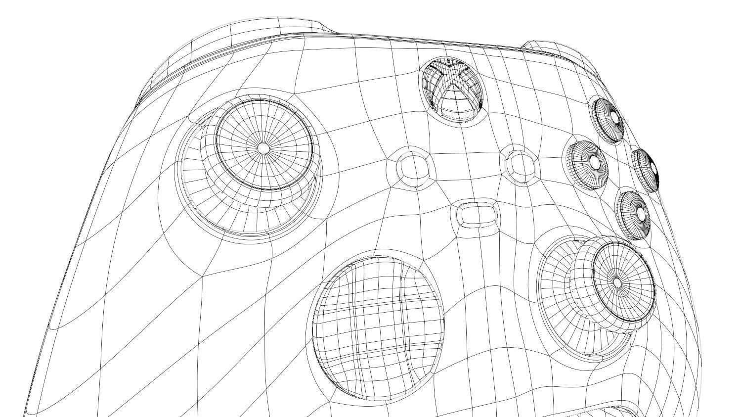 XBOX Series S-X Gamepad Low-poly 3D model_18