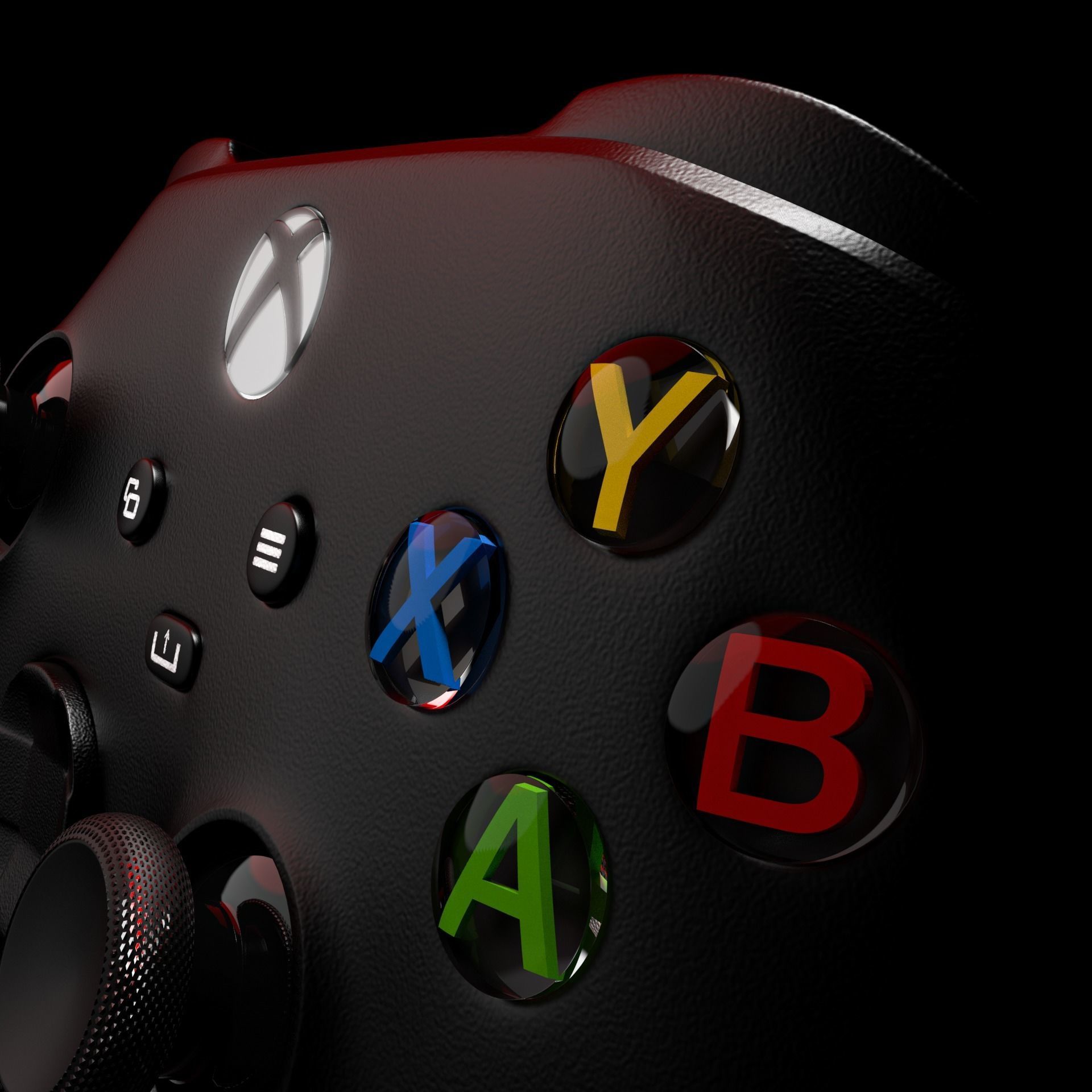 XBOX Series S-X Gamepad Low-poly 3D model_2