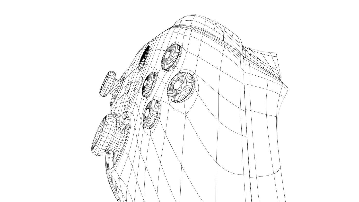 XBOX Series S-X Gamepad Low-poly 3D model_19