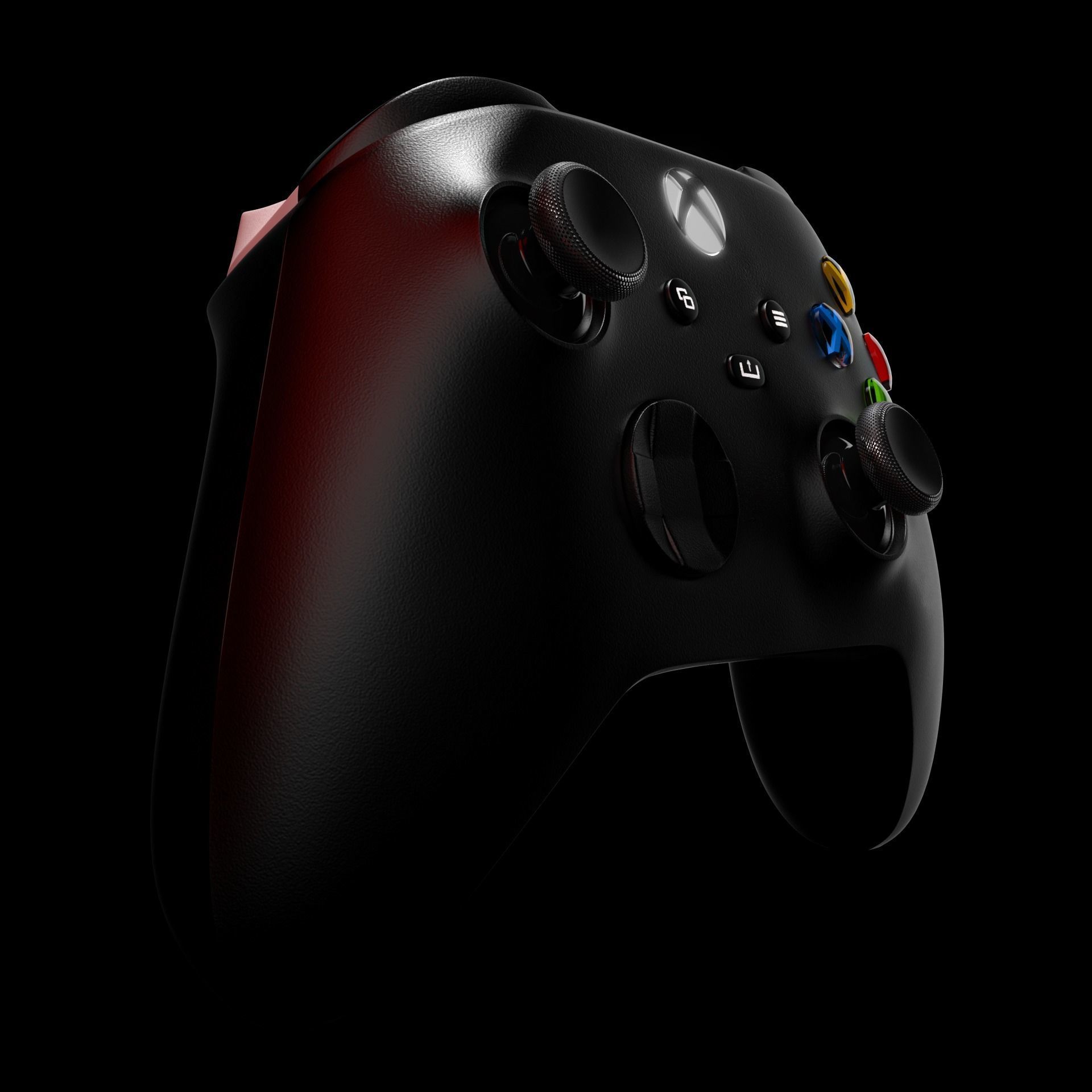XBOX Series S-X Gamepad Low-poly 3D model_5