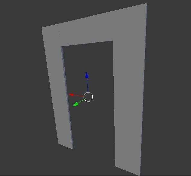 Simple Doorway Free low-poly 3D model_0