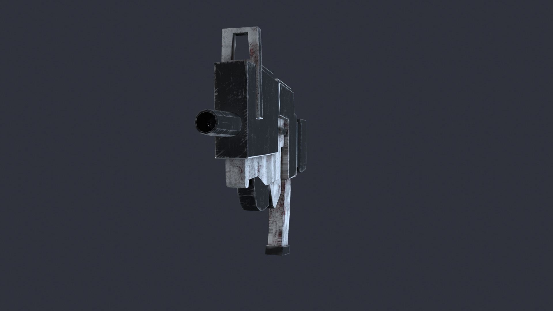 Low-Poly Rifle Model gun Low-poly 3D model_5