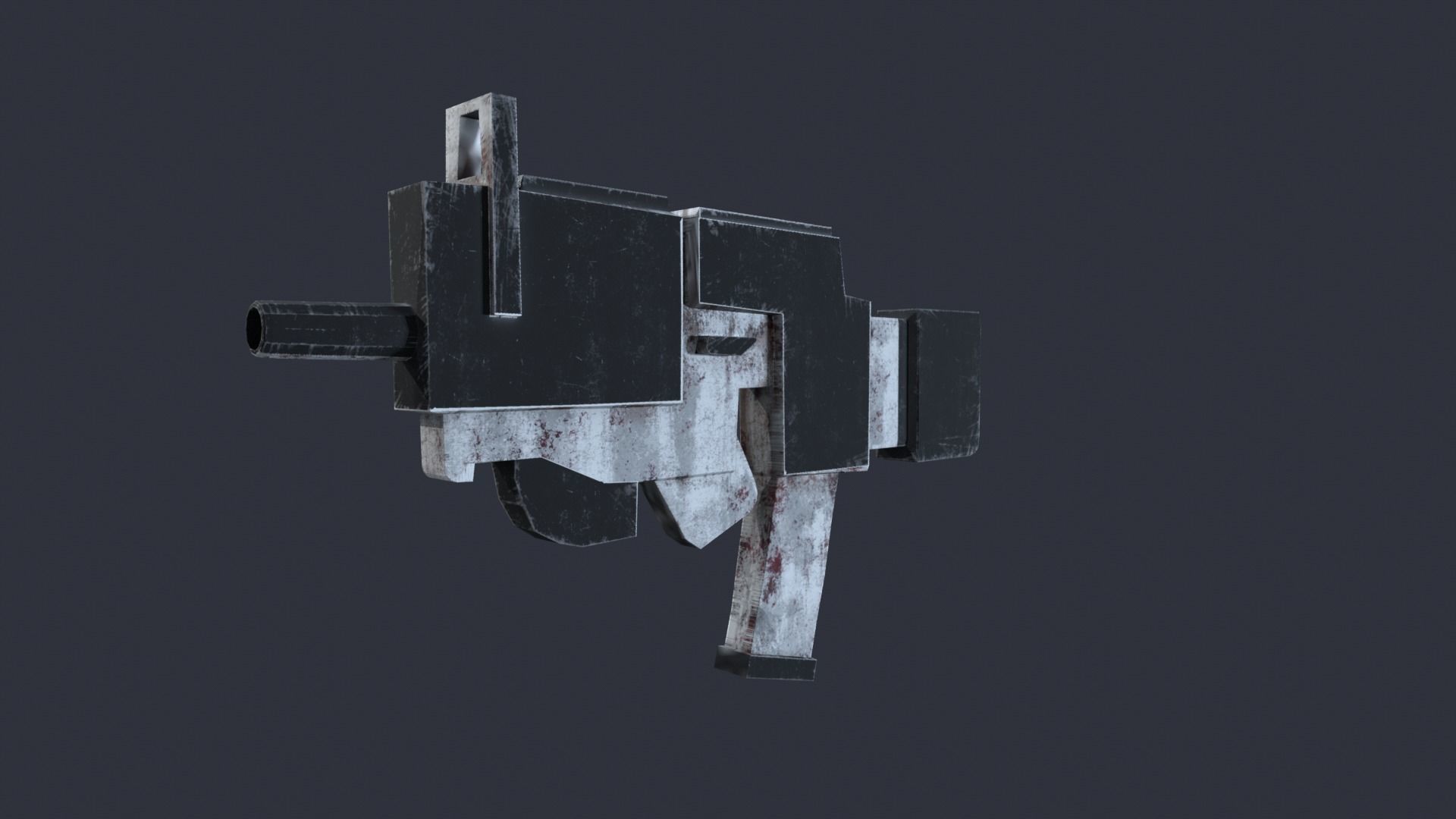 Low-Poly Rifle Model gun Low-poly 3D model_4