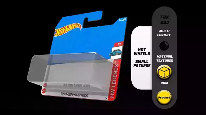 Hot Wheels Small package Low-poly 3D model