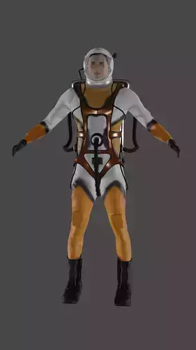 Astronaut man in space suit