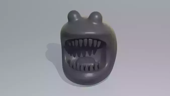 SharkBall mouth with teeth 3D print model