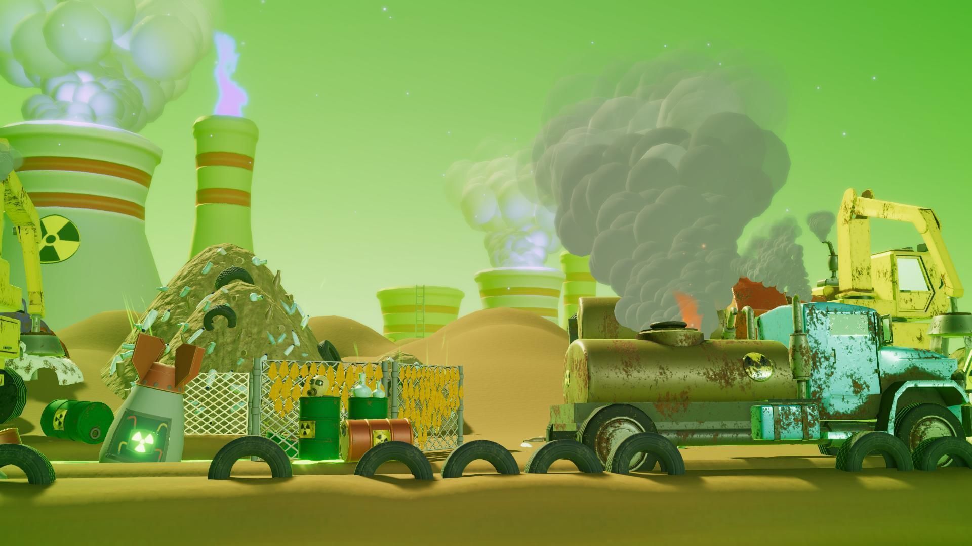 Toxic Waste Land Game asset pack Unity URP Low-poly 3D model_3