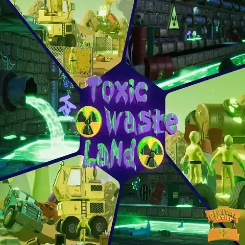 Toxic Waste Land Game asset pack Unity URP