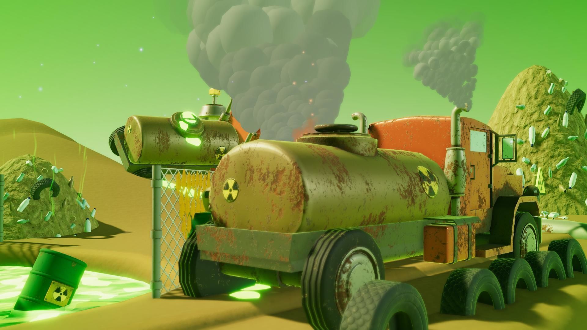 Toxic Waste Land Game asset pack Unity URP Low-poly 3D model_13