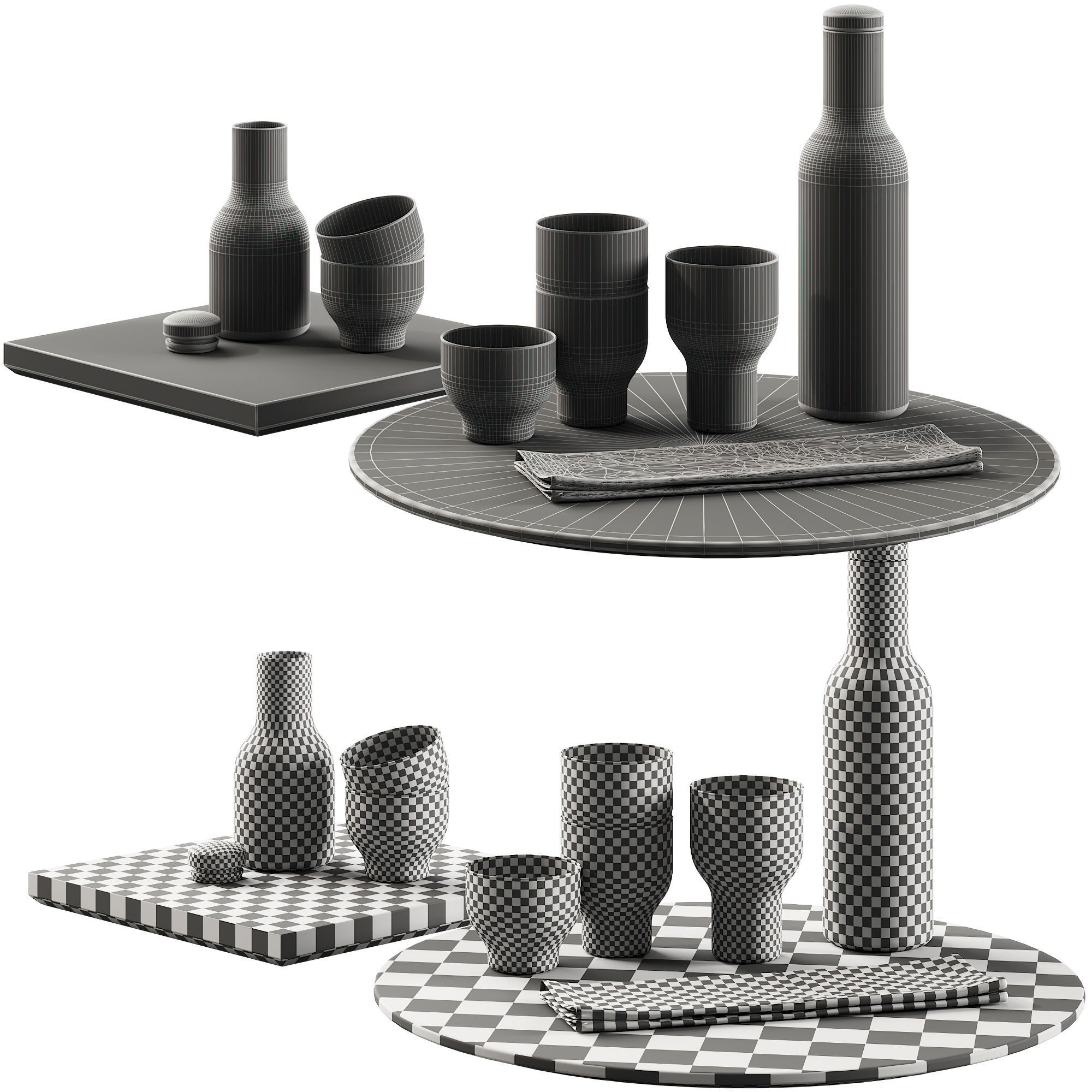 137 dishes decor set 10 MENU Bottle Carafe by Norm P02 3D model_8