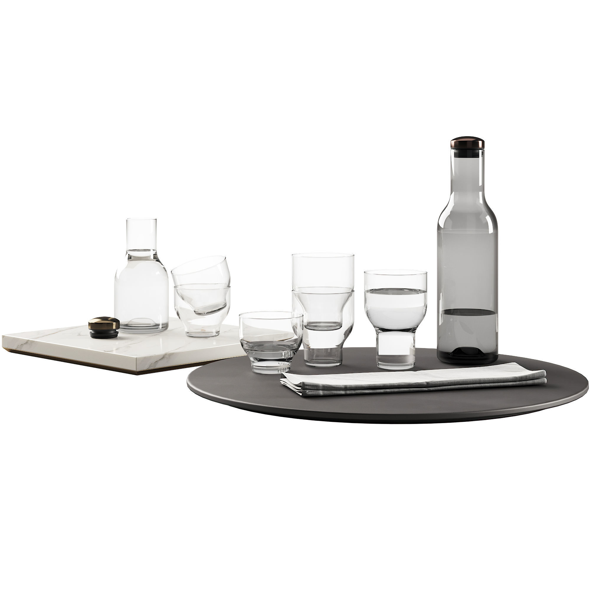 137 dishes decor set 10 MENU Bottle Carafe by Norm P02 3D model_4