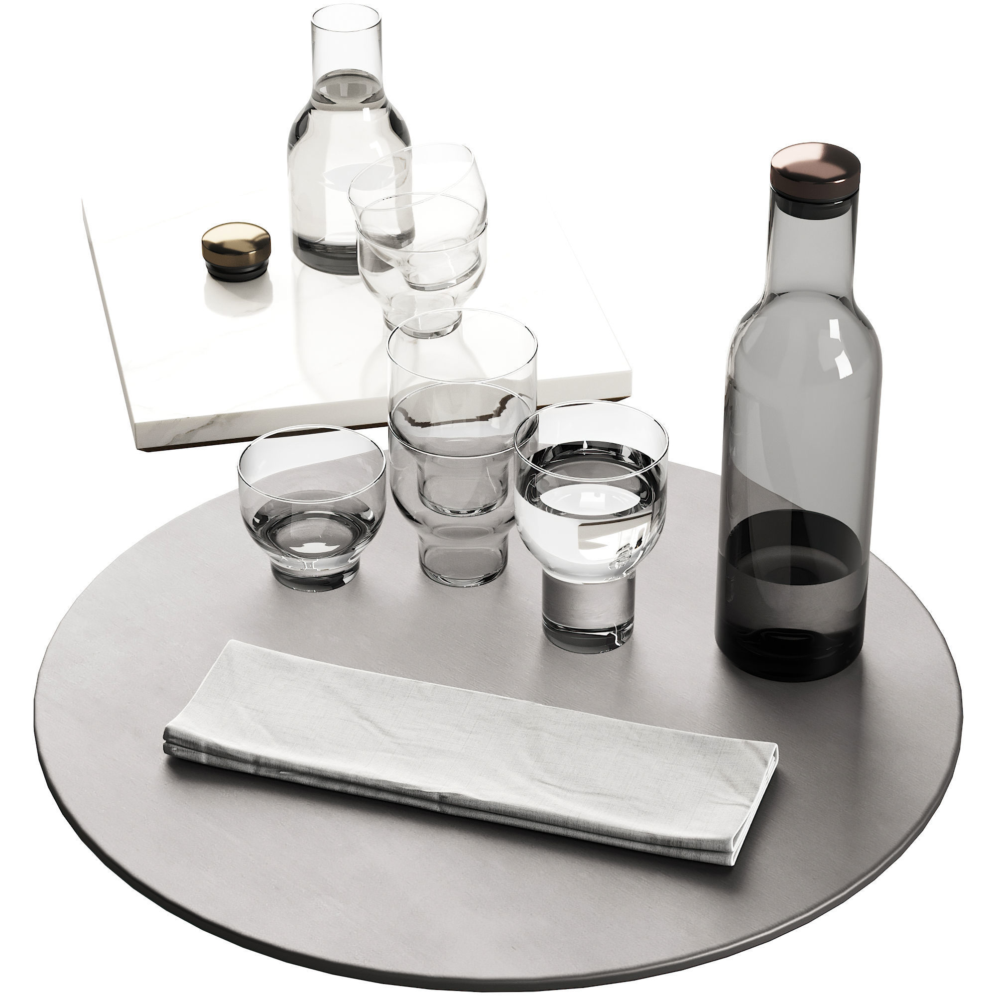 137 dishes decor set 10 MENU Bottle Carafe by Norm P02 3D model_3