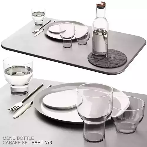 138 dishes decor set 11 MENU Bottle Carafe by Norm P03