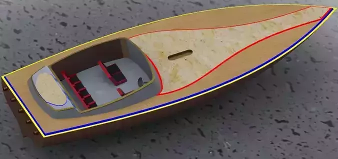 speedboat wooden boat