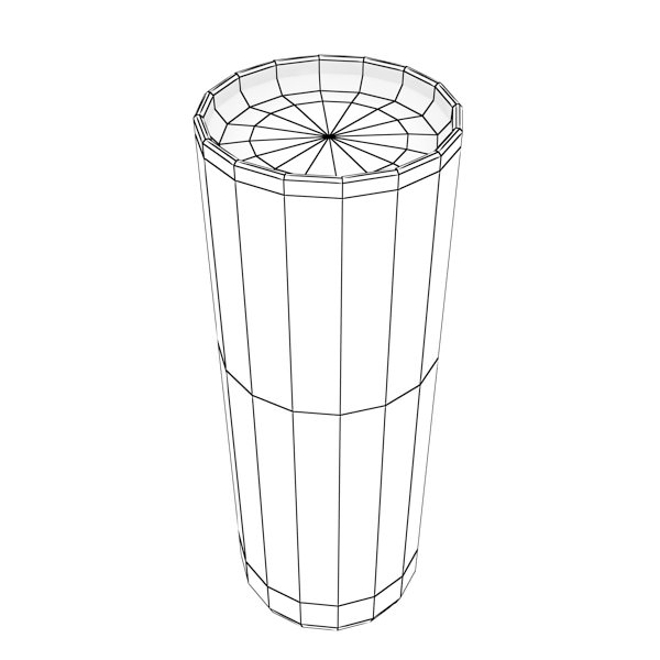 Realistic Gin Shot Glass 3D model_9