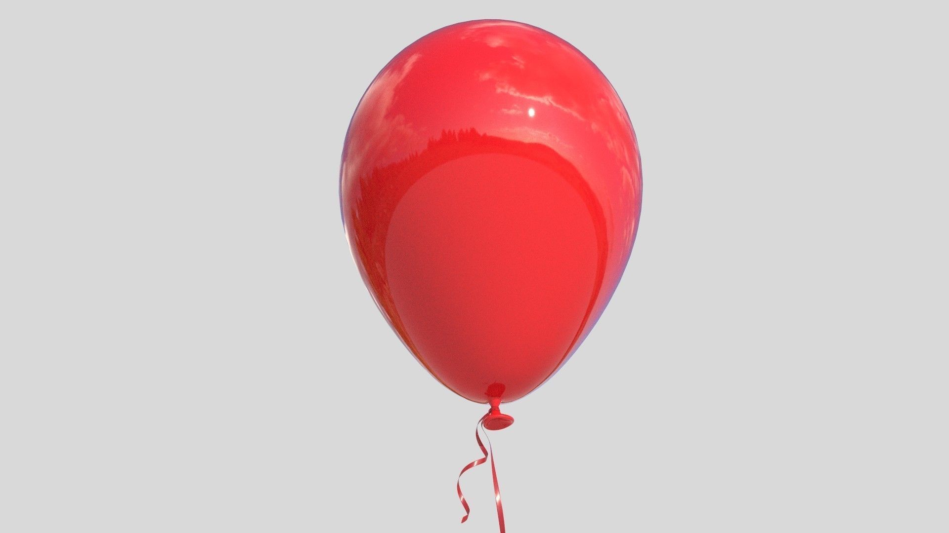 Balloon - Low-poly 3D model_3