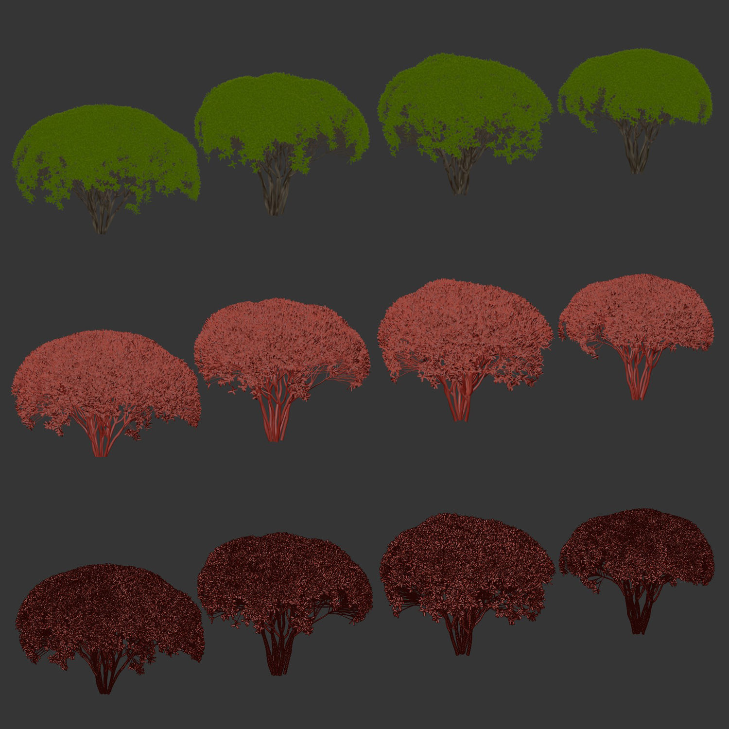 Green Bushes collection vol 193 3D model_5