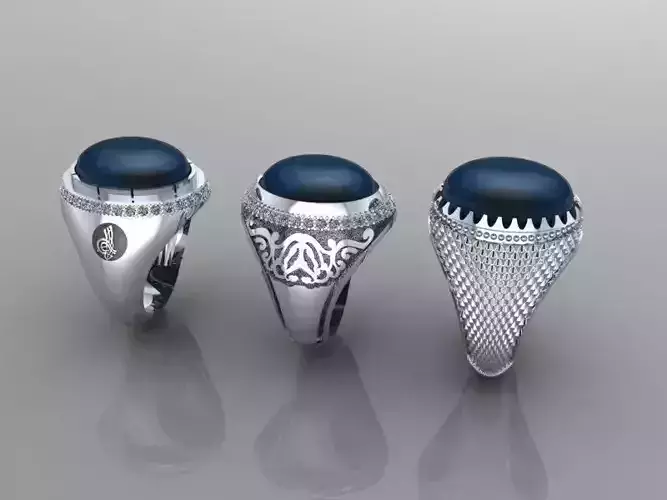 Turkish Ring Set  Antique Style 3D Printable Rings Pack of 3 3D print model