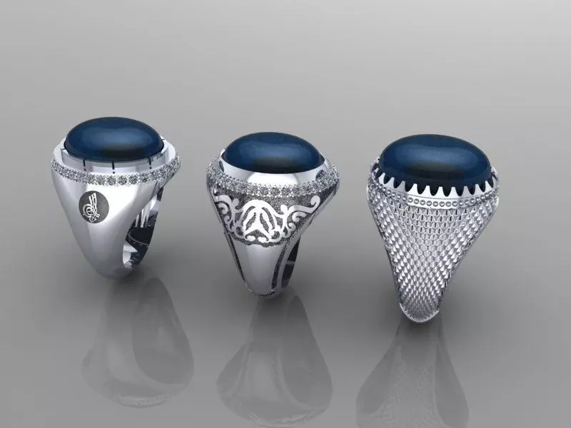 Turkish Ring Set  Antique Style 3D Printable Rings Pack of 3 3D print model_0
