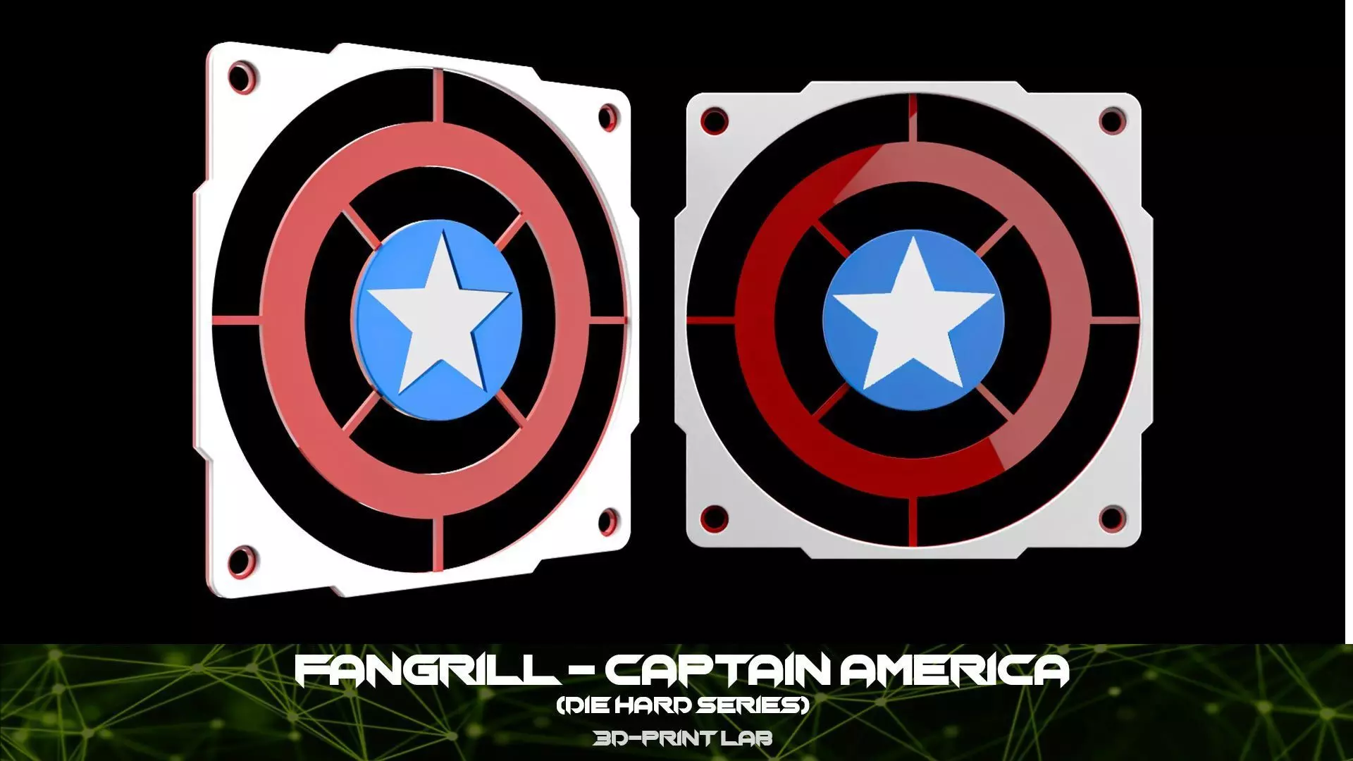 Fan Grill - Diehard series - Captain America 3D print model