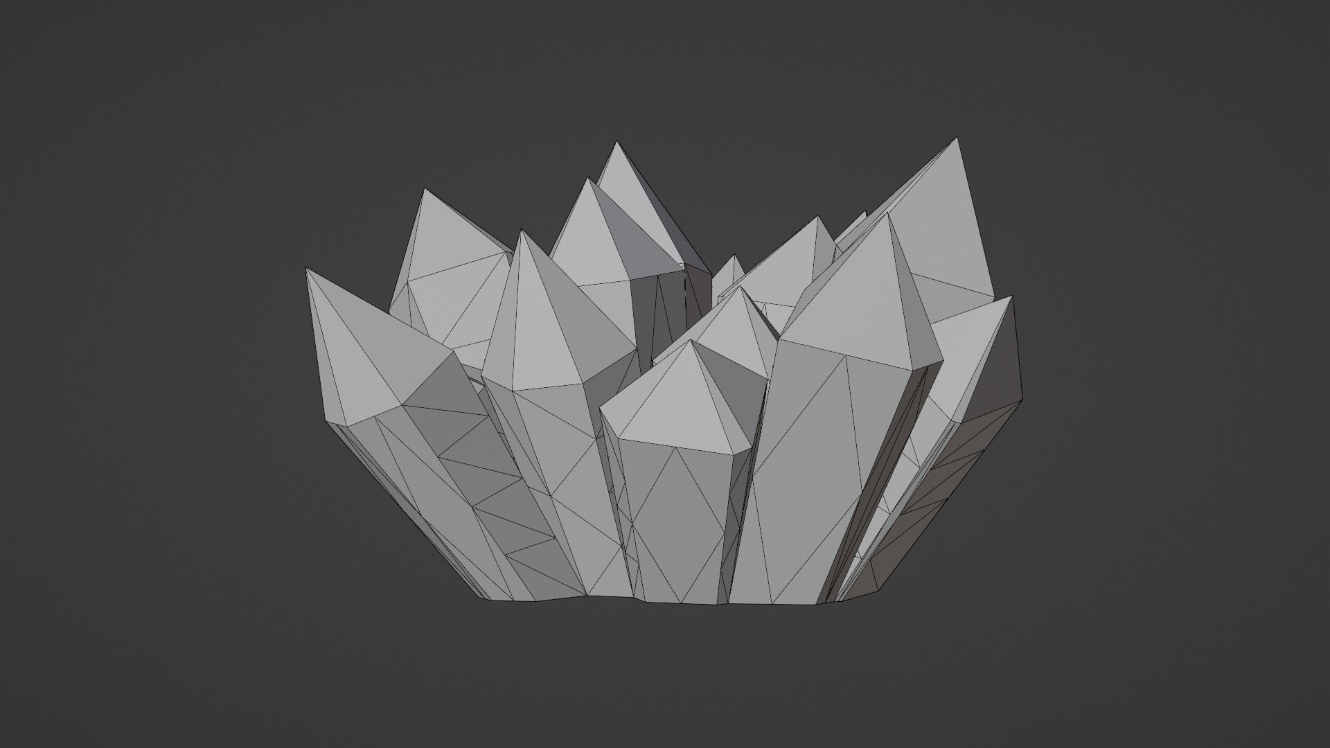 Green Crystal Low-poly 3D model_17