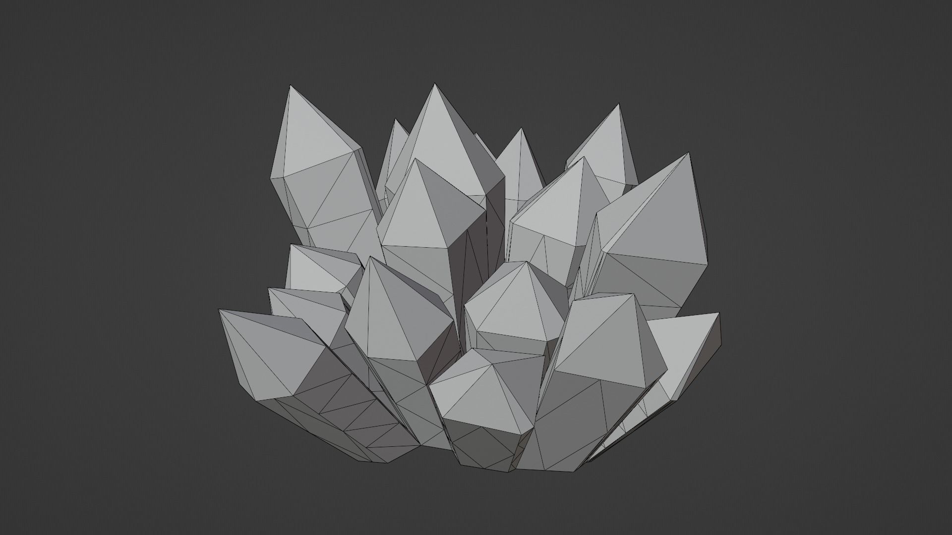 Green Crystal Low-poly 3D model_18
