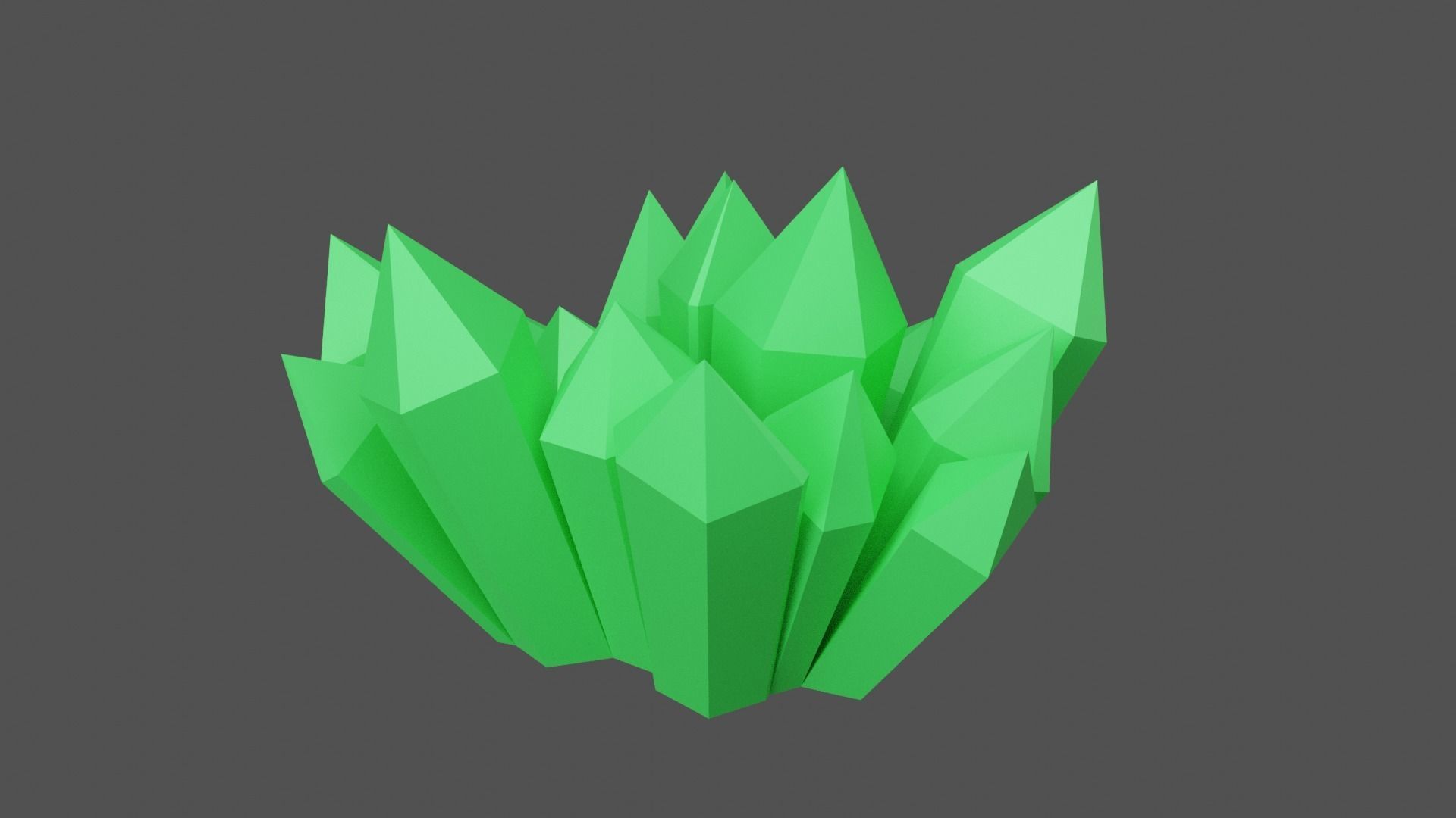 Green Crystal Low-poly 3D model_11