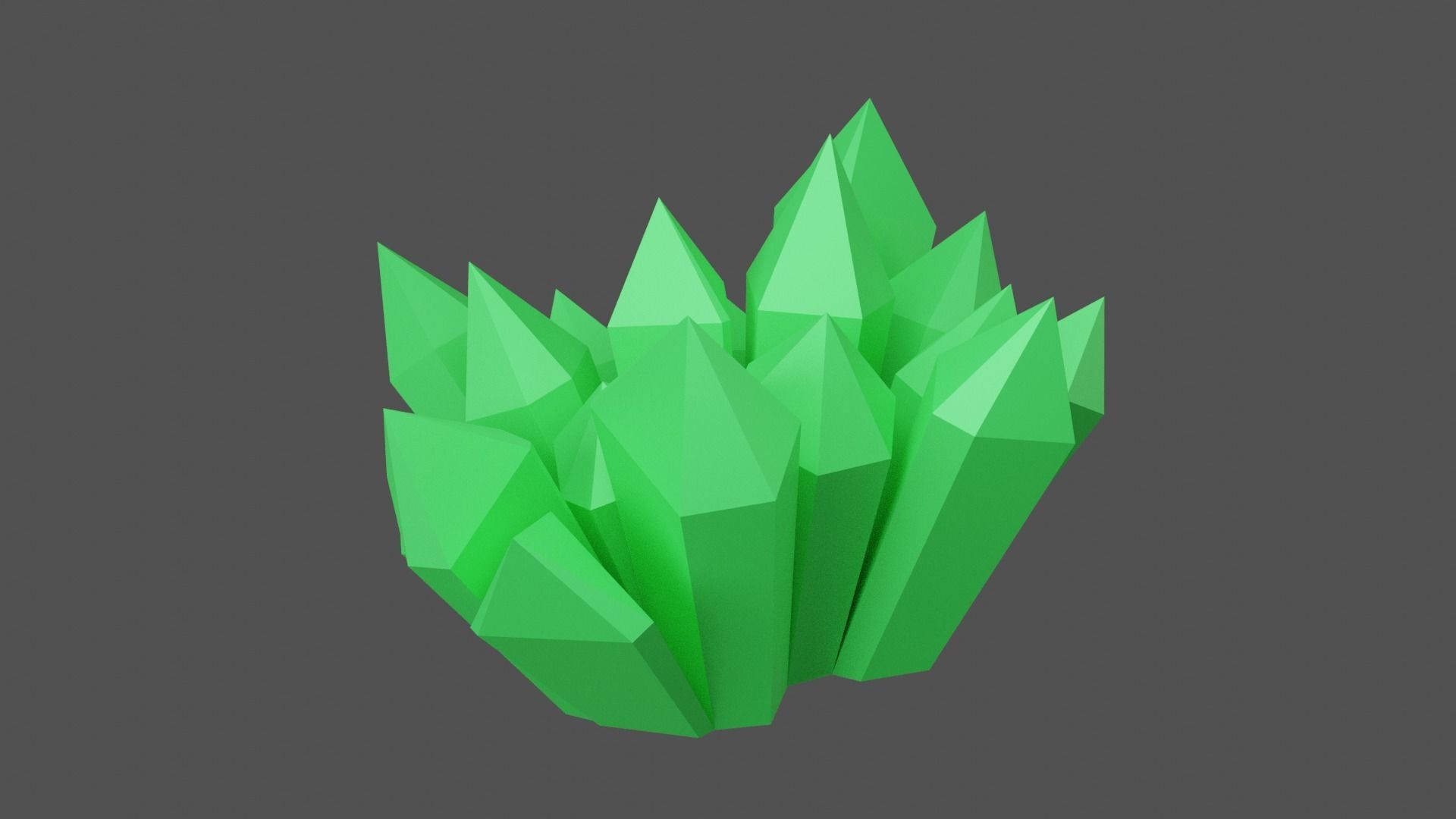 Green Crystal Low-poly 3D model_14