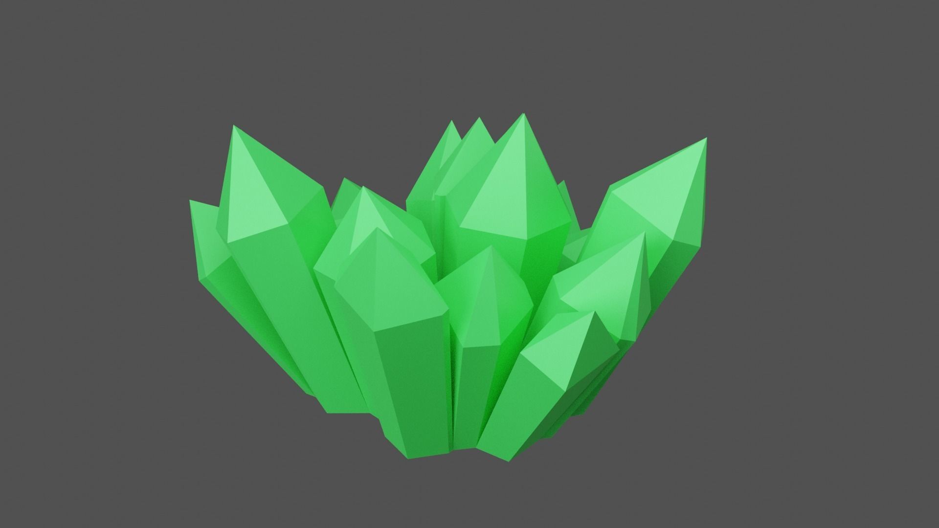 Green Crystal Low-poly 3D model_8