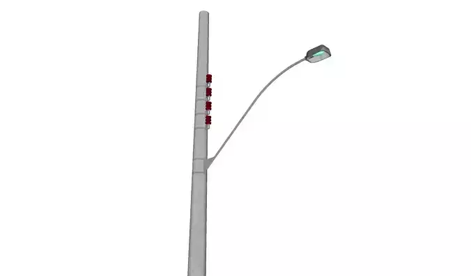 Concrete Lamp Post - Light Pole - Light Post - Street Light 53