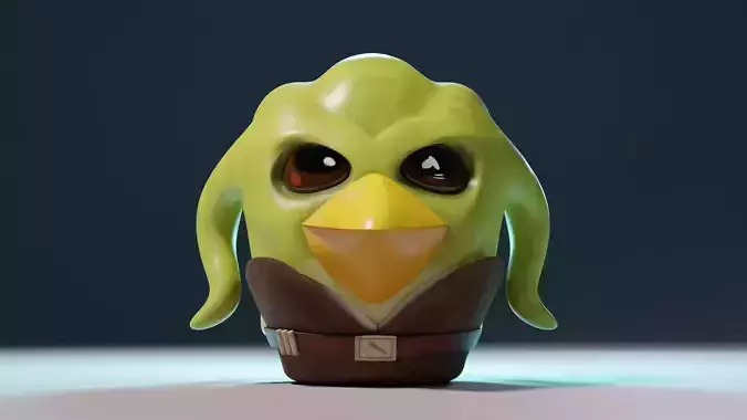 Kit Fisto Angry Bird Low-poly 3D model