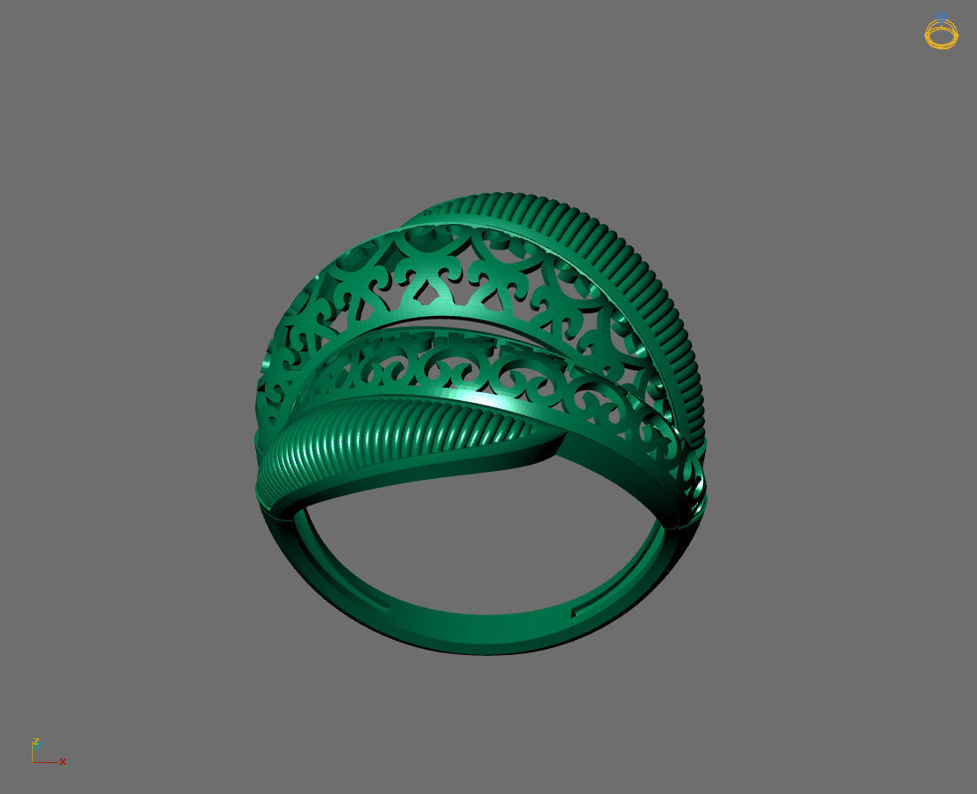 Women Plain Ring Ready STL Models Womens Ring 3d models 3D print model_3