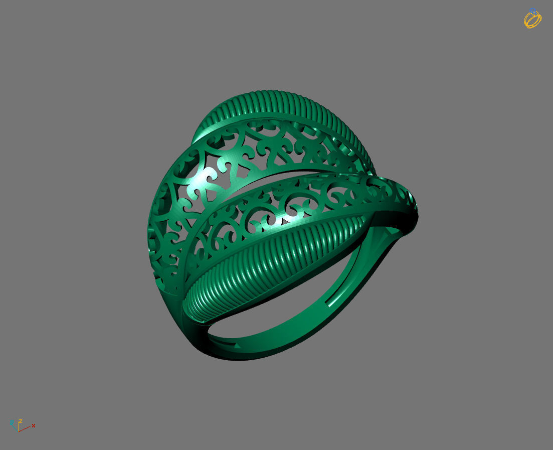 Women Plain Ring Ready STL Models Womens Ring 3d models 3D print model_2
