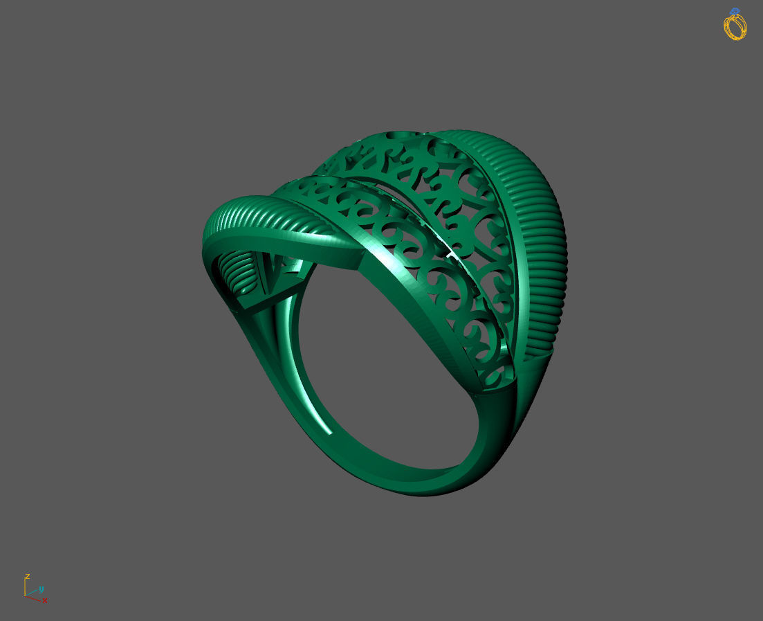 Women Plain Ring Ready STL Models Womens Ring 3d models 3D print model_1