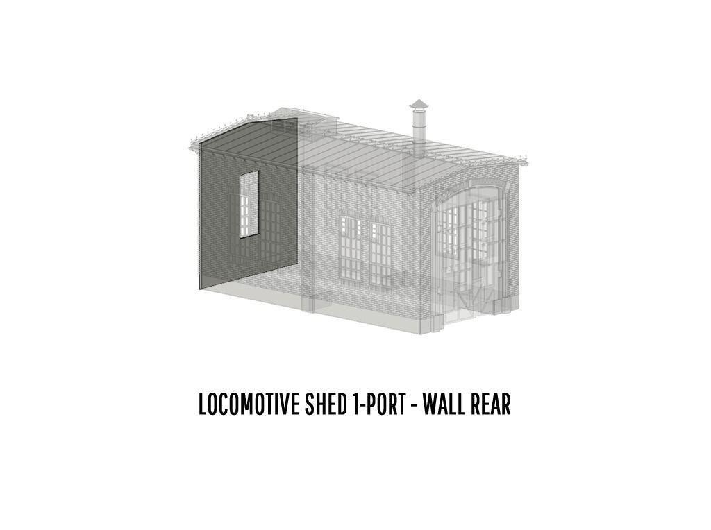 BUILD-0007 Locomotive Shed 1-port German style H0-scale 3D print model_5