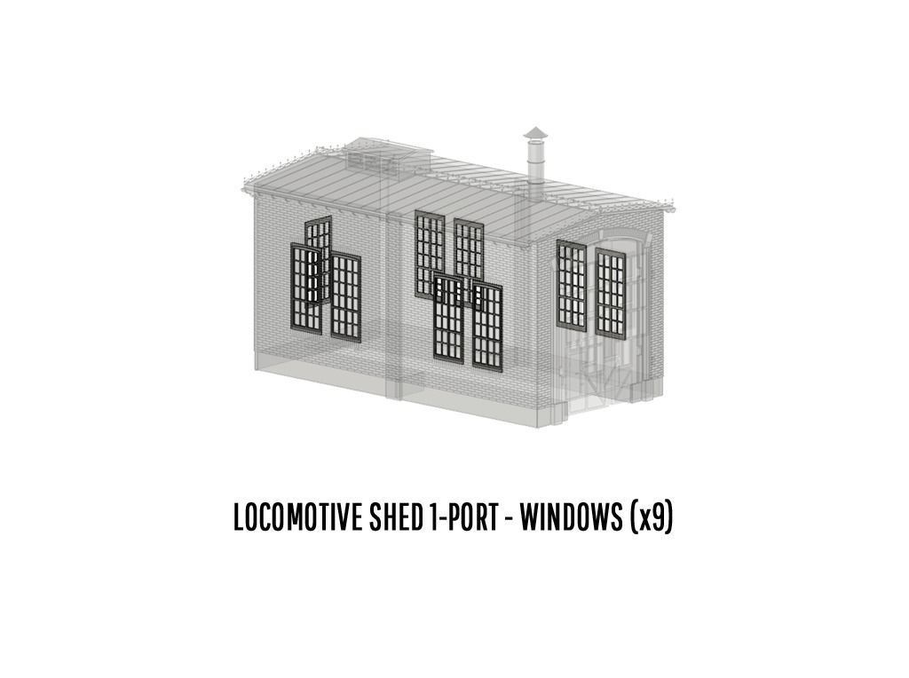 BUILD-0007 Locomotive Shed 1-port German style H0-scale 3D print model_15