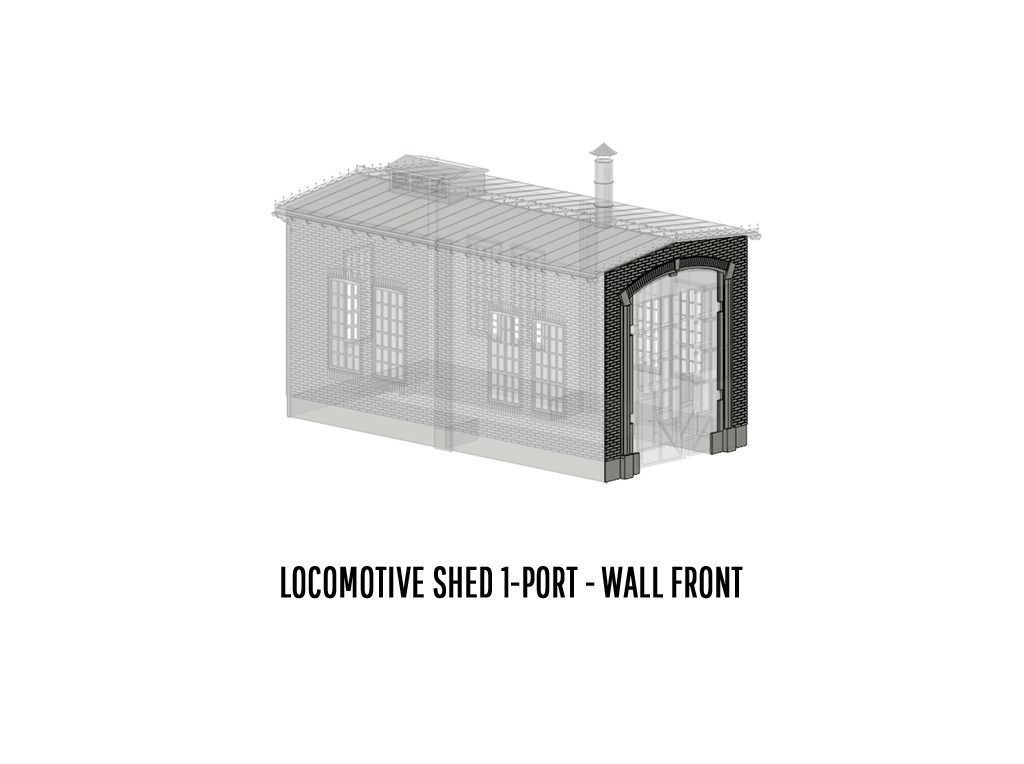 BUILD-0007 Locomotive Shed 1-port German style H0-scale 3D print model_7