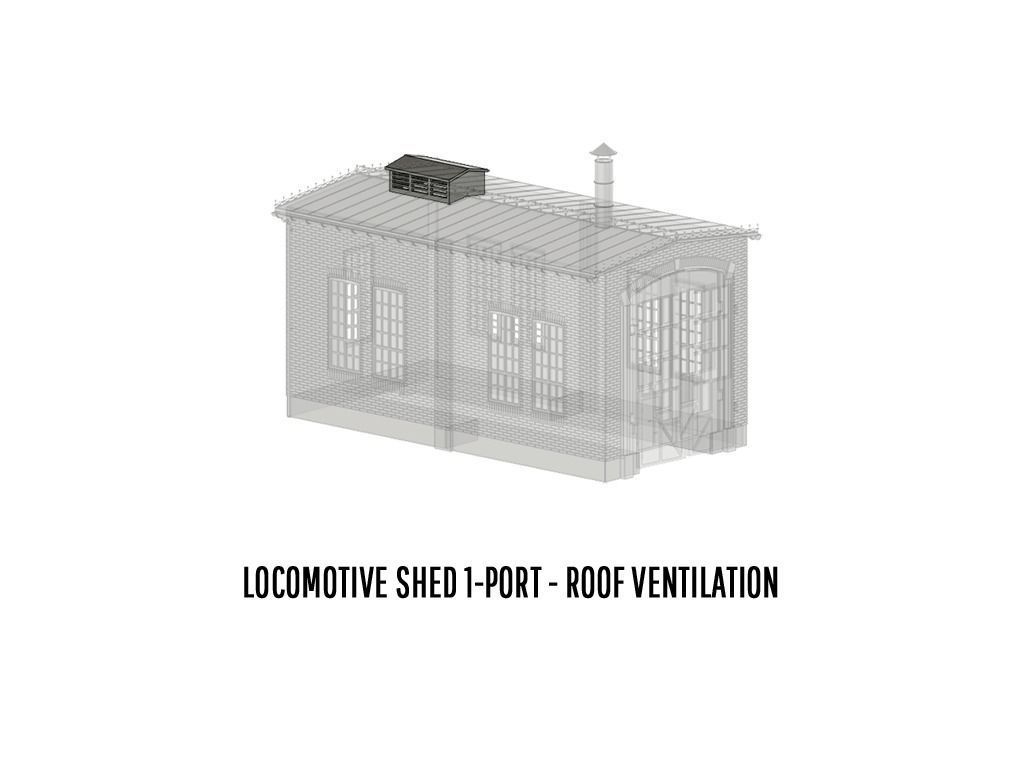 BUILD-0007 Locomotive Shed 1-port German style H0-scale 3D print model_14