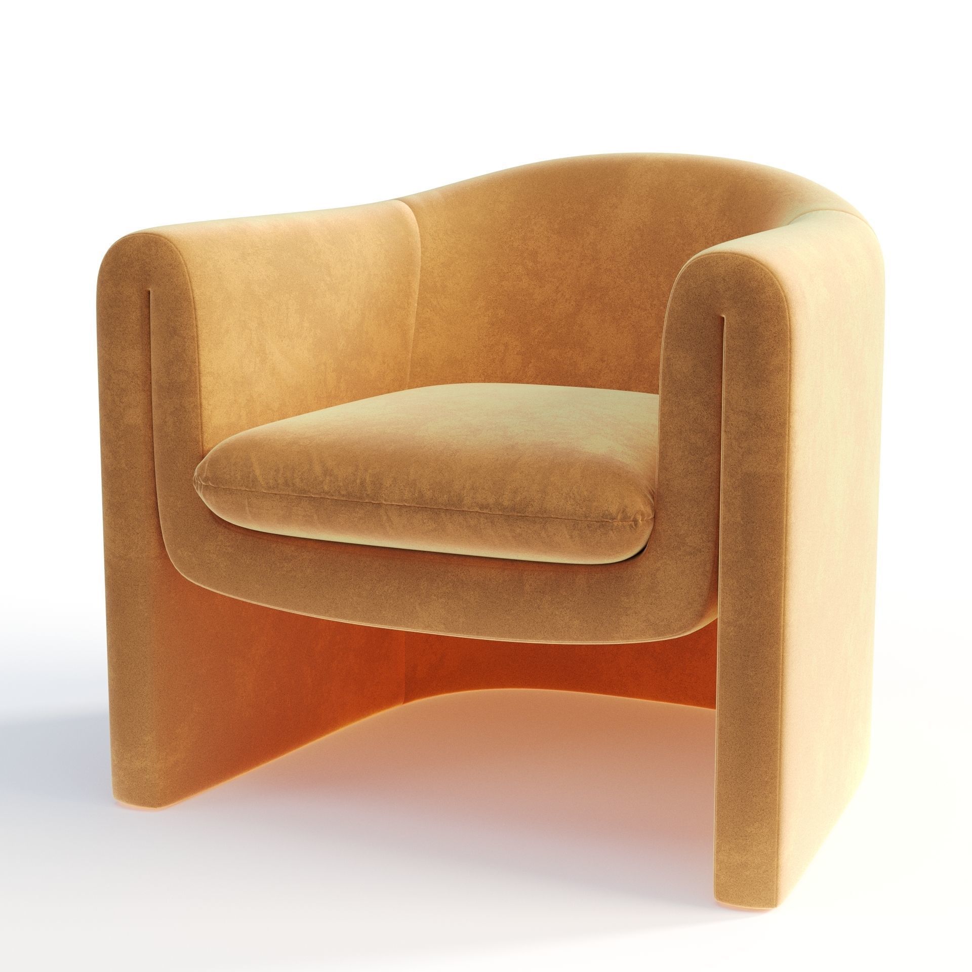 Pollman Upholstered Barrel Chair 3D model_2