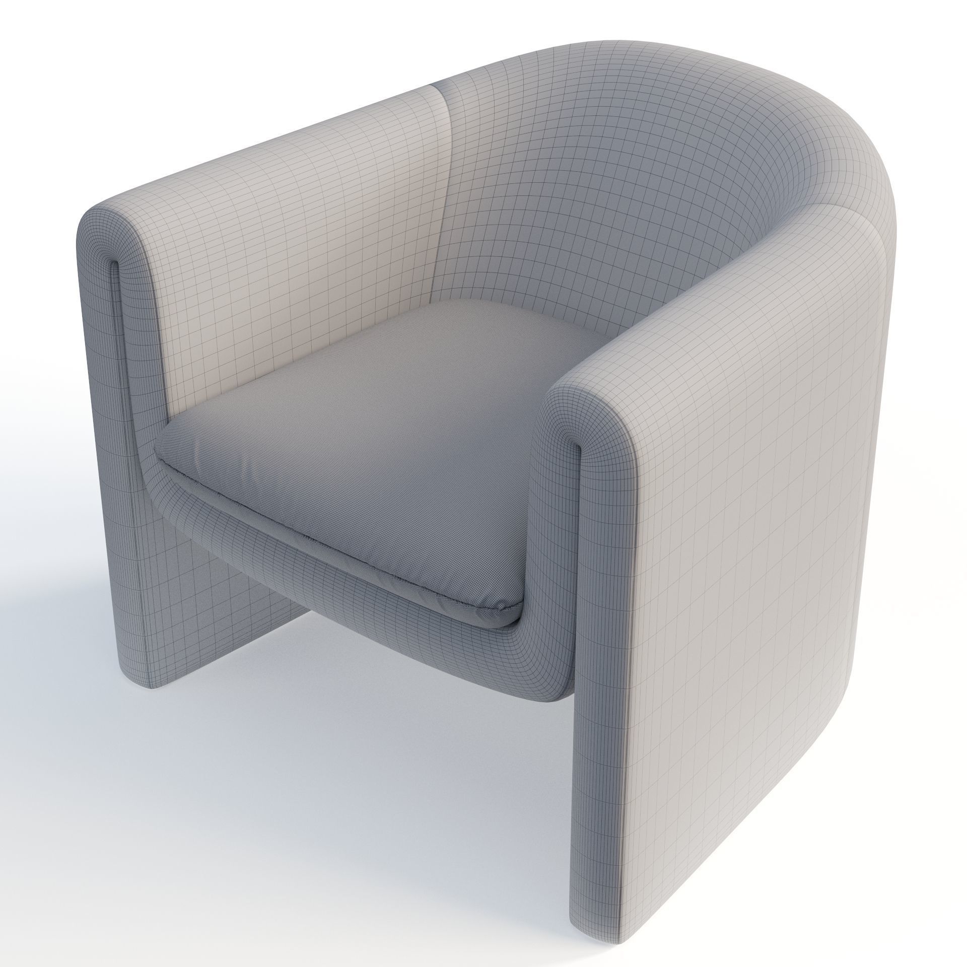 Pollman Upholstered Barrel Chair 3D model_6