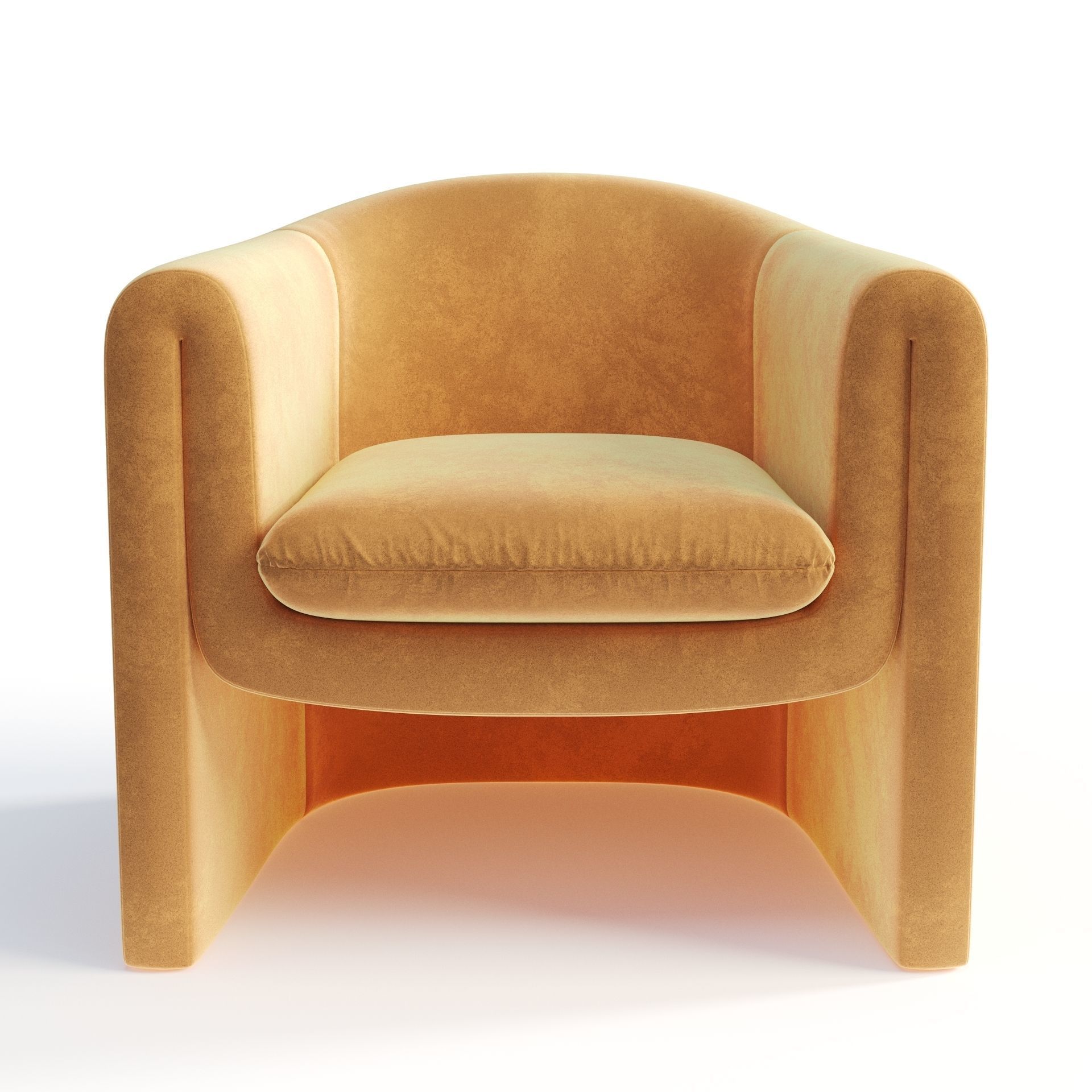 Pollman Upholstered Barrel Chair 3D model_1