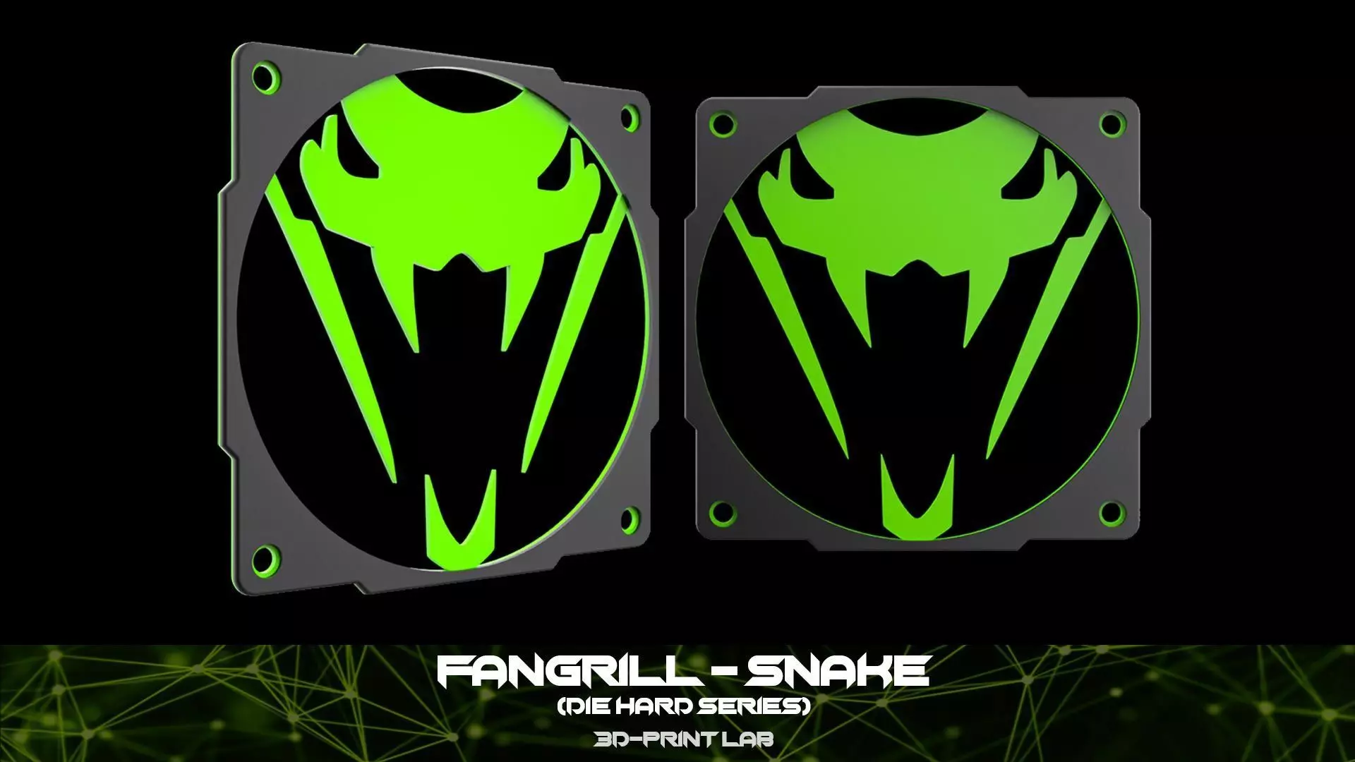 Fan Grill - Diehard series - Snake 3D print model