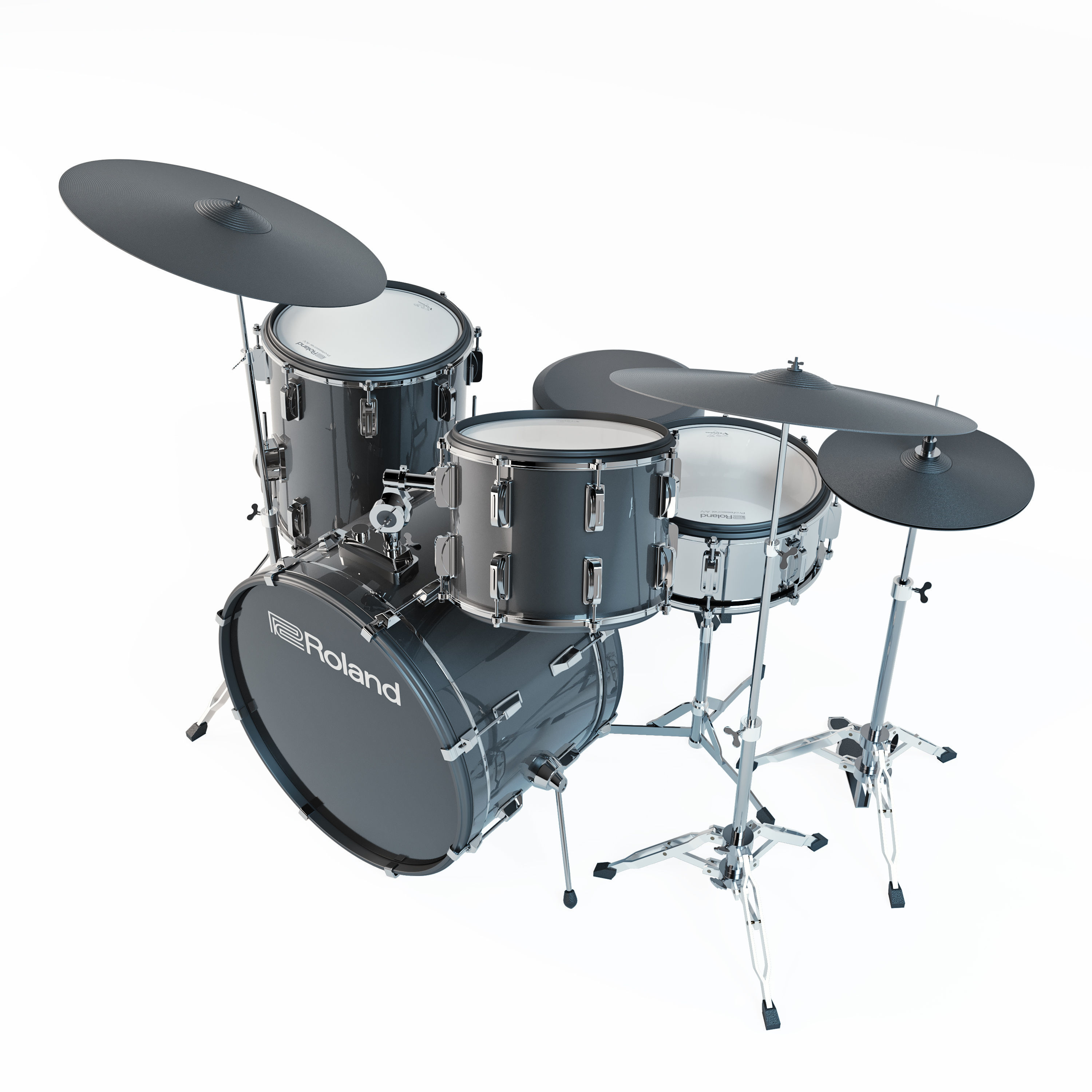 Drum kit Roland 3D model_3