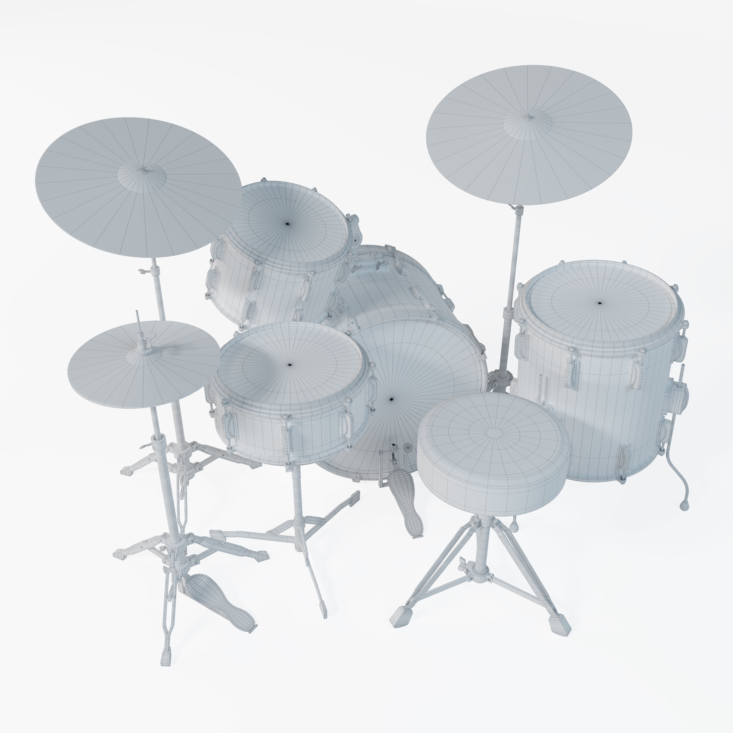 Drum kit Roland 3D model_5
