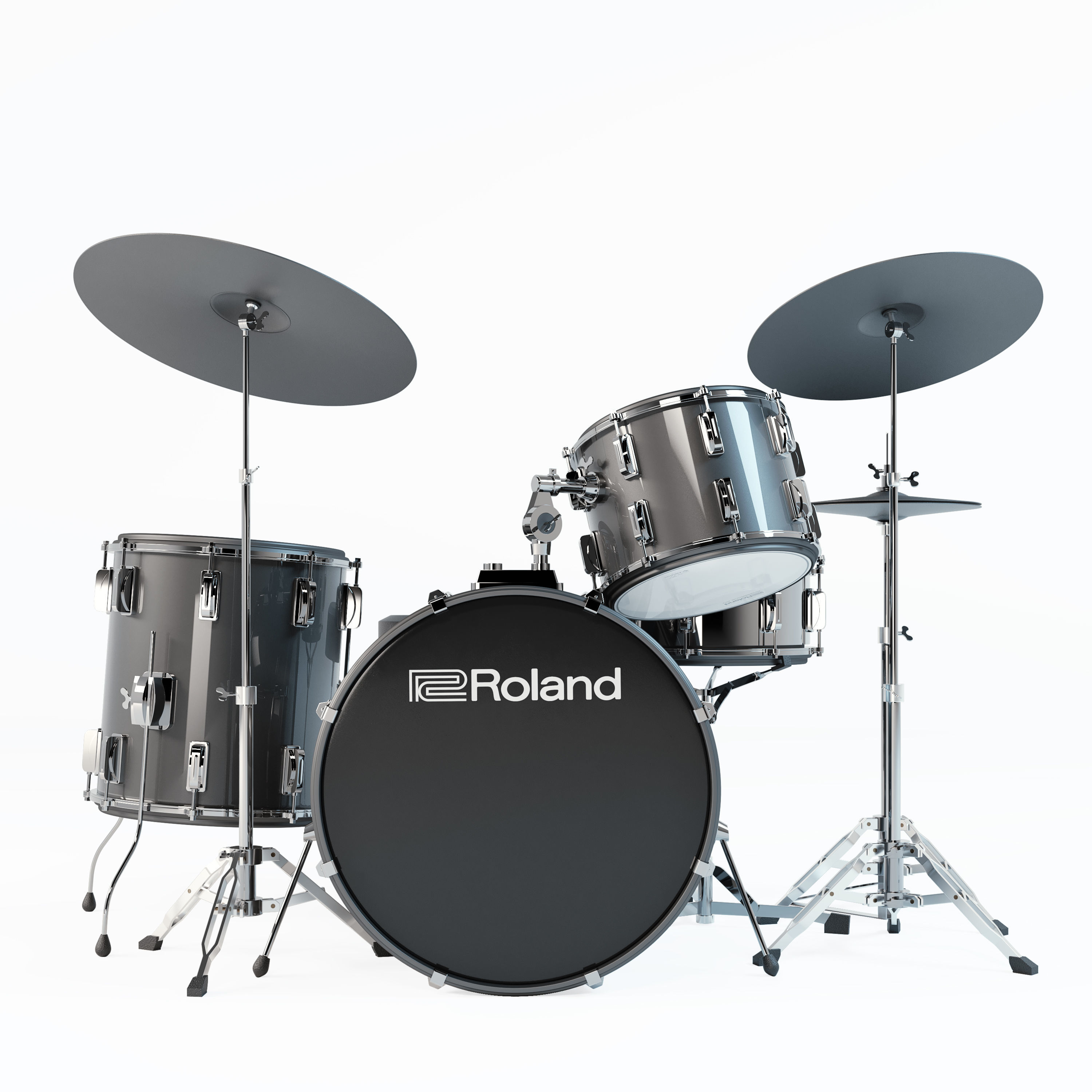 Drum kit Roland 3D model_2