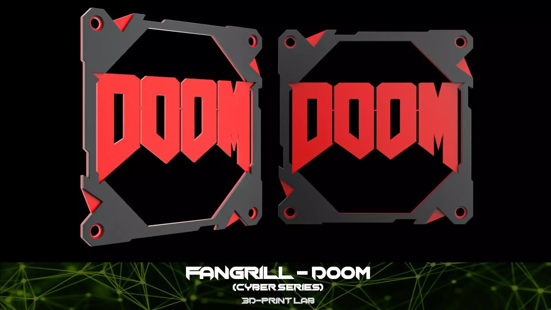 Fan Grill - Cyber series - Doom 3D print model