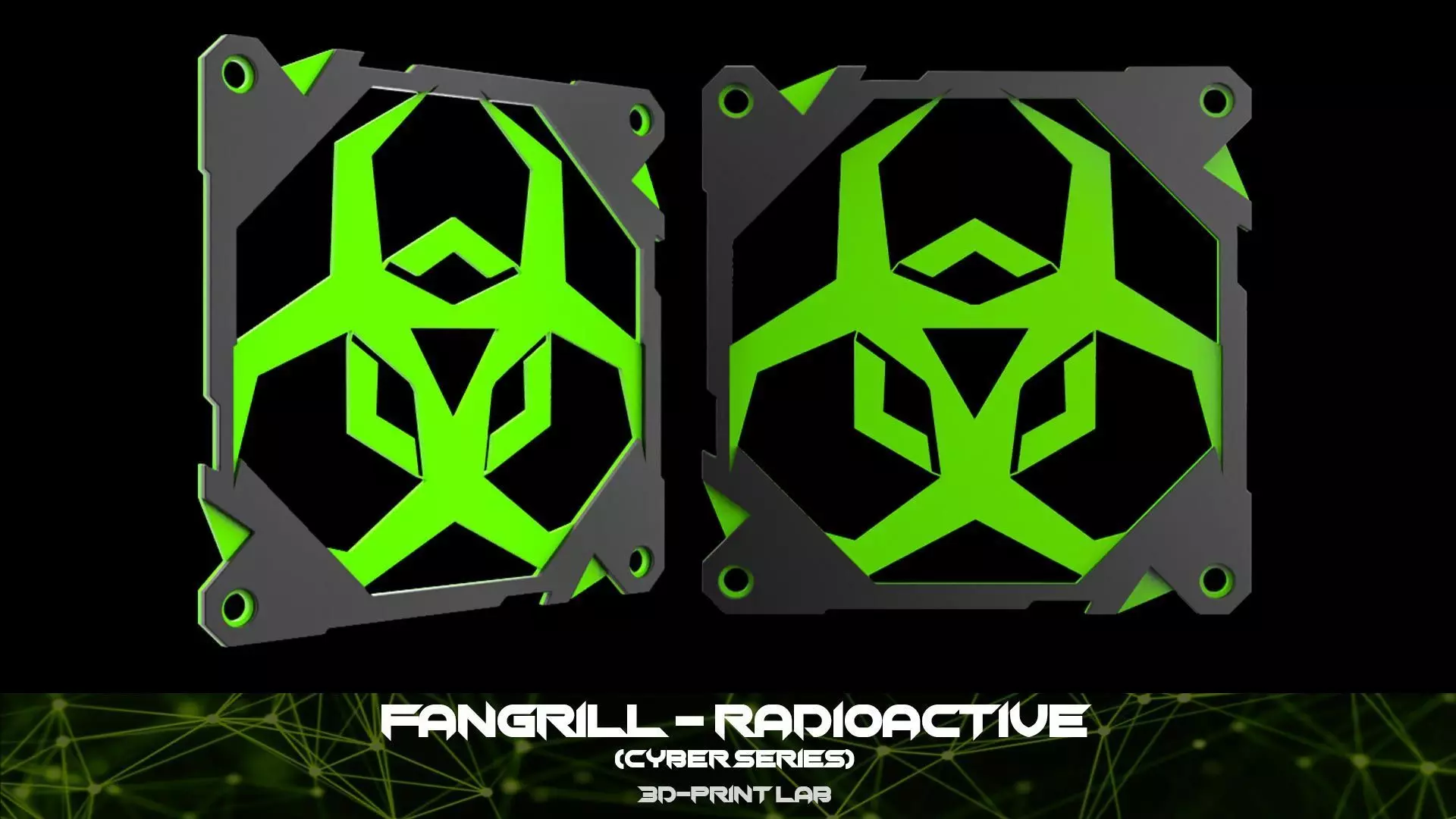 Fan Grill - Cyber series - Radioactive 3D print model
