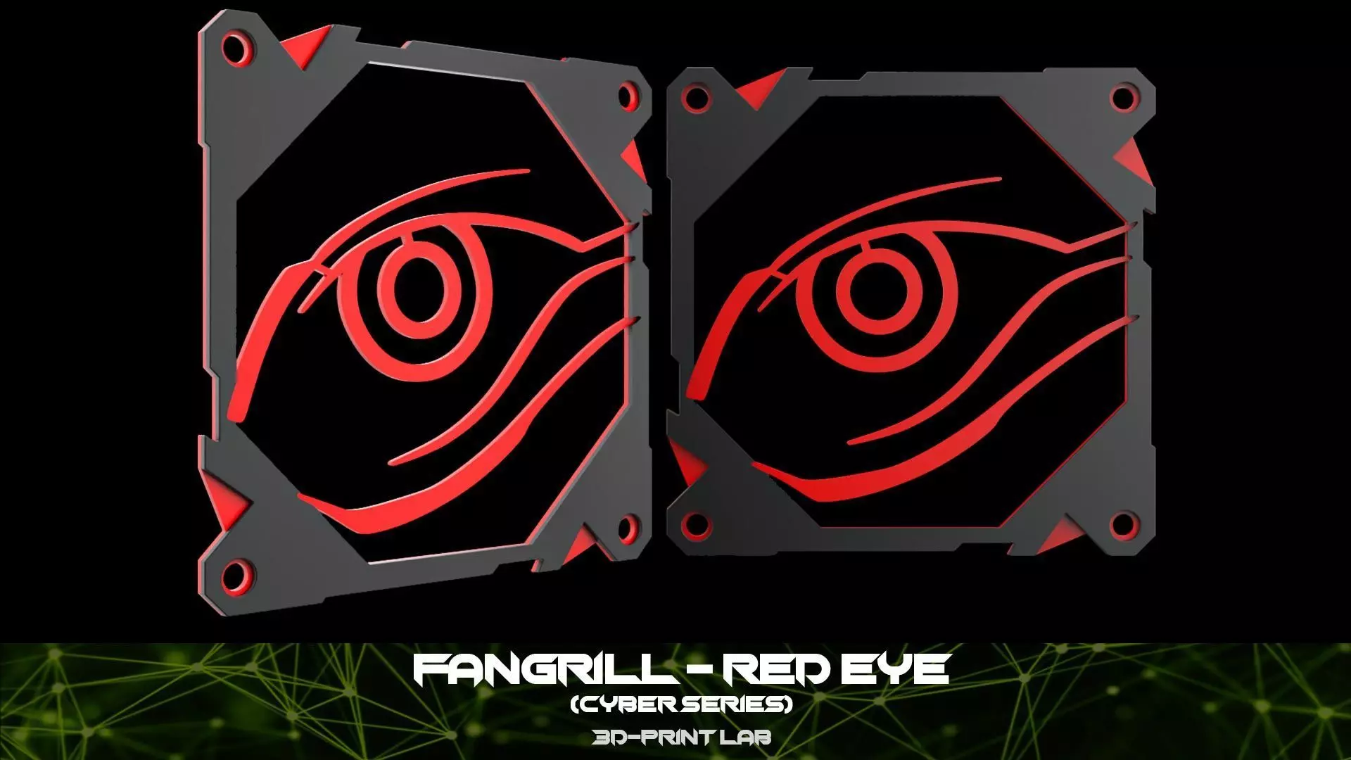 Fan Grill - Cyber series - Red Eye 3D print model
