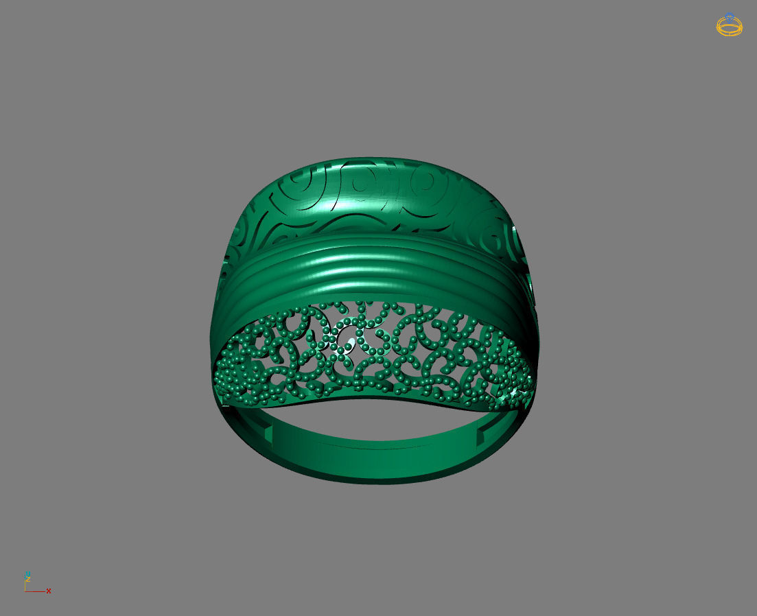 Women Plain Ring Ready STL Models Womens Ring 3d models 3D print model_3