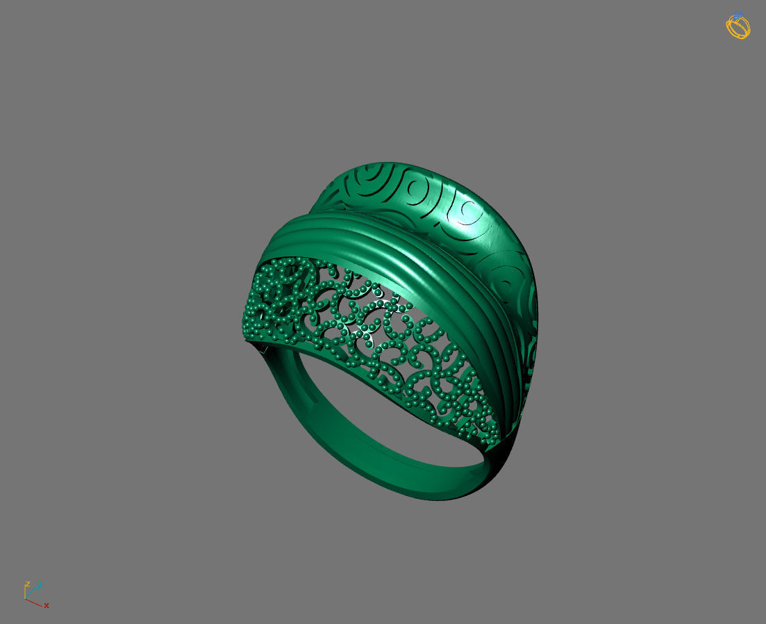 Women Plain Ring Ready STL Models Womens Ring 3d models 3D print model_1